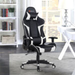Ergonomic Swivel Reclining Gaming Chair with Massage, Lumbar Support, and Adjustable Backrest