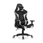 Ergonomic Swivel Reclining Gaming Chair with Massage, Lumbar Support, and Adjustable Backrest