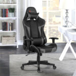Ergonomic Swivel Reclining Gaming Chair with Massage, Lumbar Support, and Adjustable Backrest