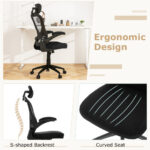 Ergonomic Mesh Office Chair with Flip-Up Arms and Lumbar Support
