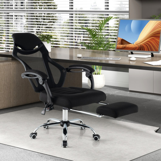 Ergonomic Mesh Office Chair with Footrest and Adjustable Backrest 2 Ergonomic Mesh Office Chair with Footrest and Adjustable Backrest - Image 2