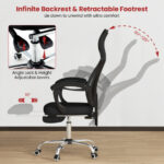 Ergonomic Mesh Office Chair with Footrest and Adjustable Backrest 14 Ergonomic Mesh Office Chair with Footrest and Adjustable Backrest