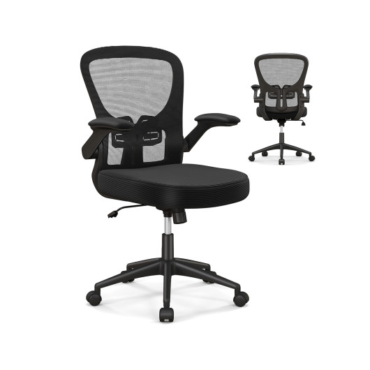 Ergonomic Swivel Mesh Office Chair with Flip-Up Armrests 3 Ergonomic Swivel Mesh Office Chair with Flip-Up Armrests - Image 3