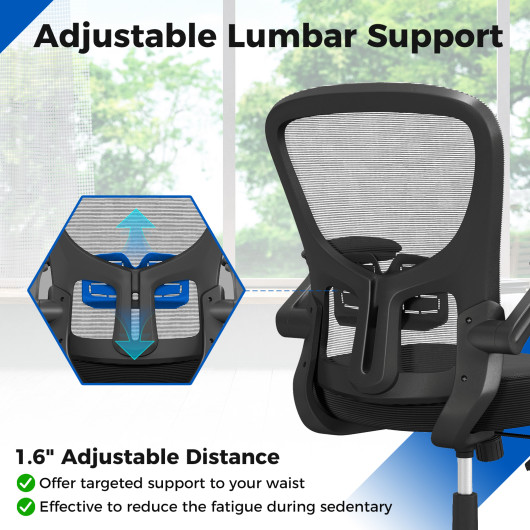 Ergonomic Swivel Mesh Office Chair with Flip-Up Armrests 7 Ergonomic Swivel Mesh Office Chair with Flip-Up Armrests - Image 7