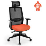 Ergonomic Black Office Chair with Lumbar and Headrest Support