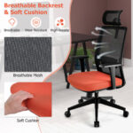 Ergonomic Black Office Chair with Lumbar and Headrest Support