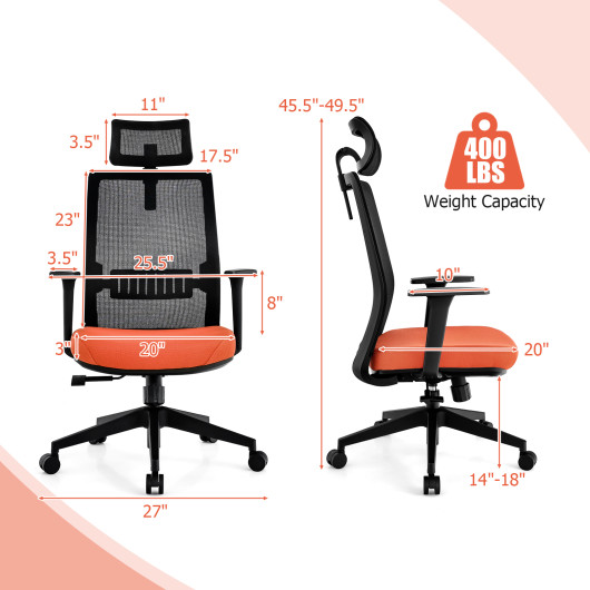 Ergonomic Black Office Chair with Lumbar and Headrest Support - Image 4