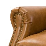 Eric Camel Vegan Leather Nailhead Trim Armchair 10 Eric Camel Vegan Leather Nailhead Trim Armchair