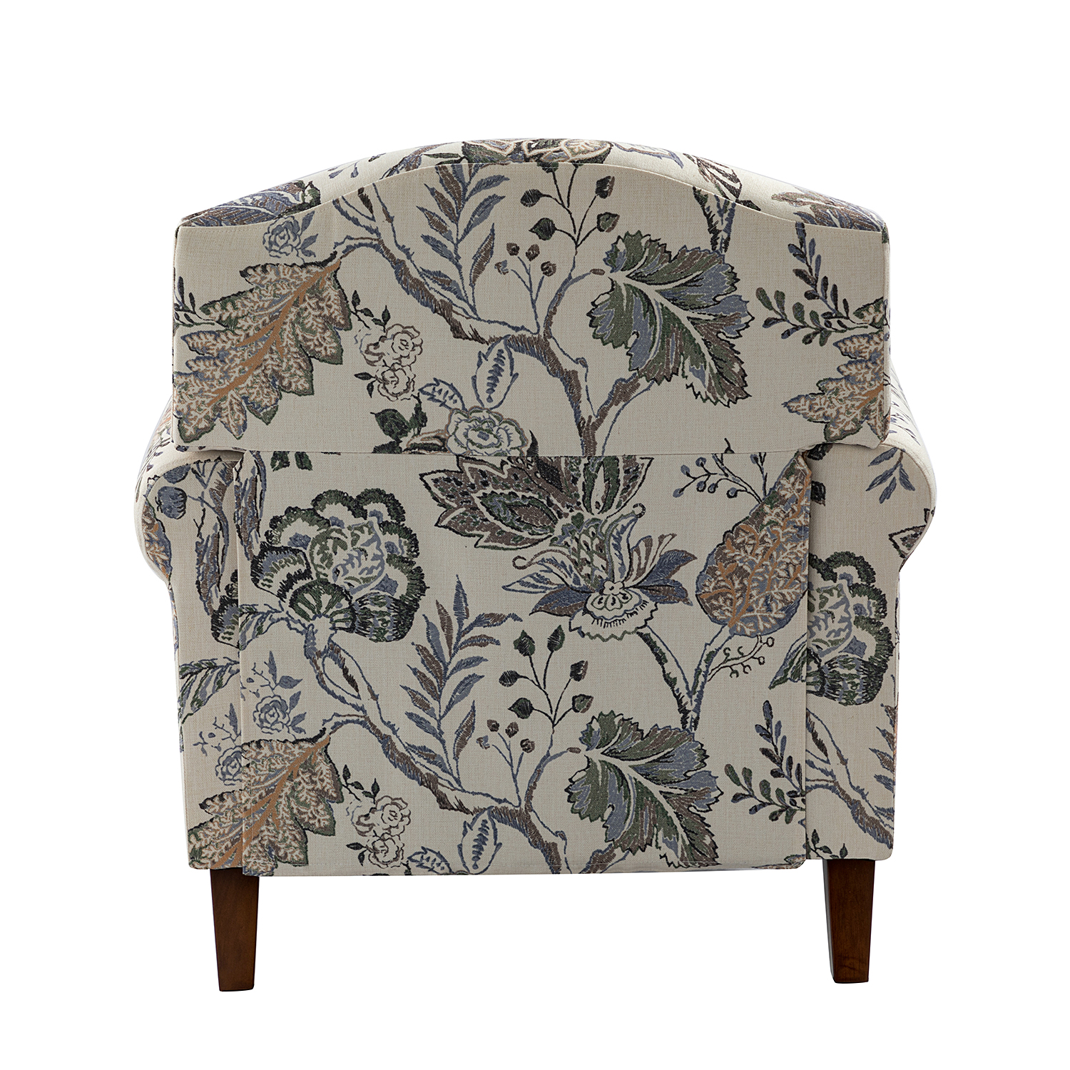 Eric Grey Damask Rolled Arm Nailhead Trim Accent Armchair 4 Eric Grey Damask Rolled Arm Nailhead Trim Accent Armchair - Image 4