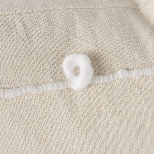 Erica 13 x 21 Cream With White Detail Decorative Pillow Cover 10