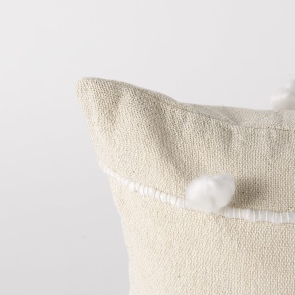 Erica 13 x 21 Cream With White Detail Decorative Pillow Cover 9