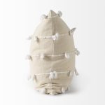 Erica 20 x 20 Cream With White Detail Decorative Pillow Cover