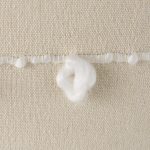 Erica 20 x 20 Cream With White Detail Decorative Pillow Cover