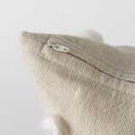 Erica 20 x 20 Cream With White Detail Decorative Pillow Cover