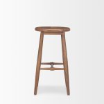 Ernest Medium Brown Wood Bar Stool