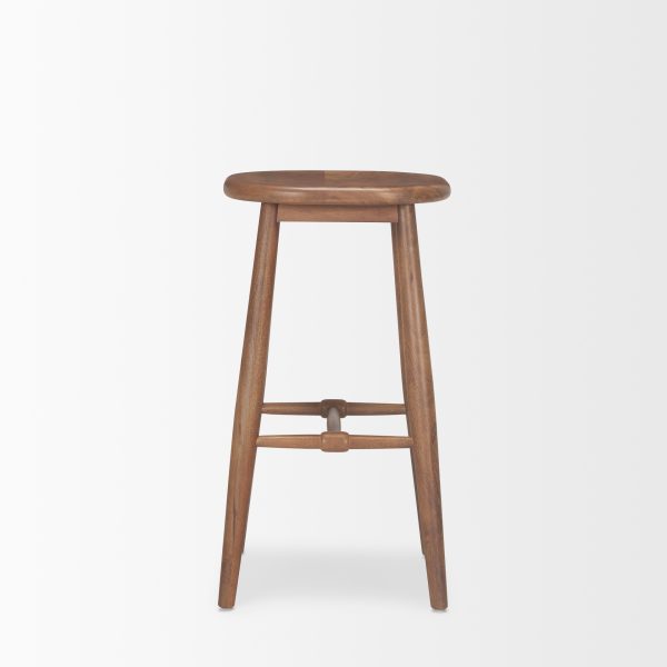 Ernest Medium Brown Wood Bar Stool 2