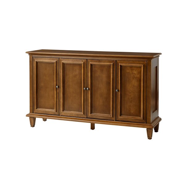 Erwin Walnut Sideboard with Wine Storage Cutlery Tray and Pilasters