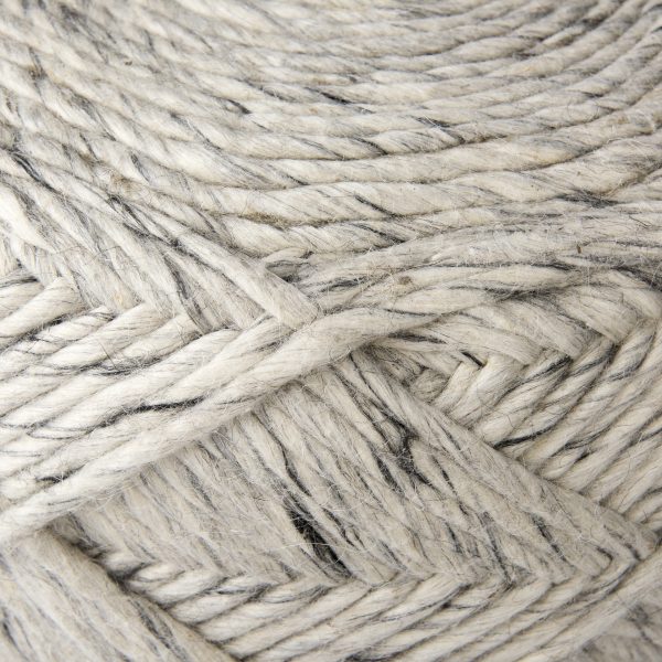 Esfera 17.7L x 15.7W x 15.7H Beige Chevron Woven Round Pouf 3