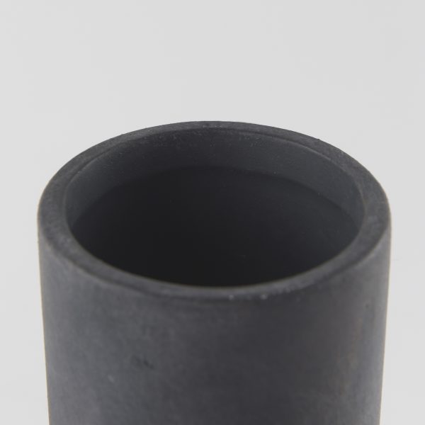 Esme 7.1L x 7.1W x 15.0H Dark Gray Ceramic Vase 4