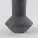 Esme 7.1L x 7.1W x 15.0H Dark Gray Ceramic Vase