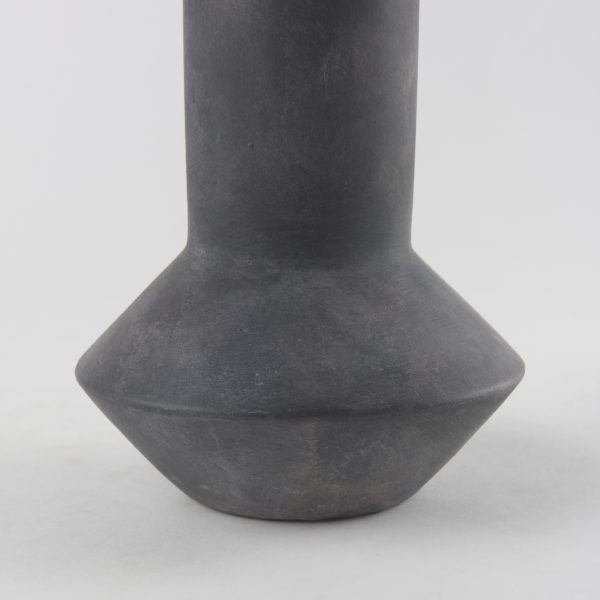 Esme 7.1L x 7.1W x 15.0H Dark Gray Ceramic Vase 6