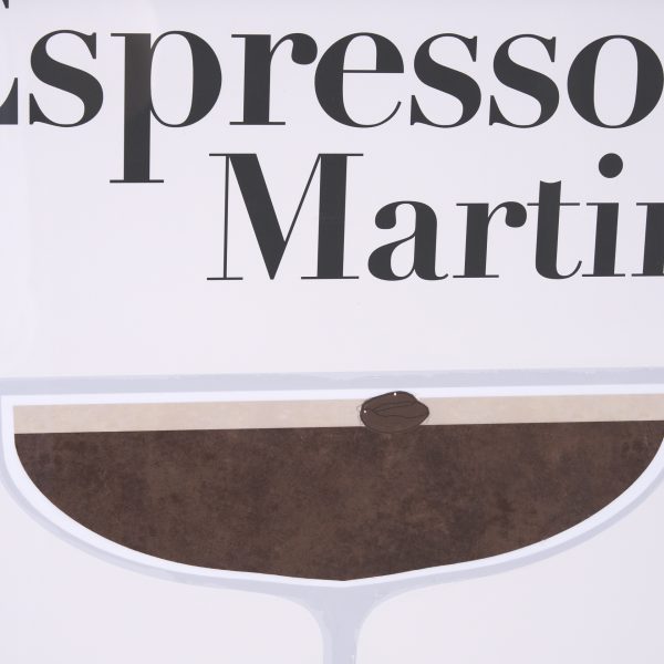 Espresso Martini by Mercana Studio a Hand Embelished Textured Framed Art Print Matted under Glass 6