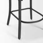 Etienne Light Brown Wood w/ Iron Metal Counter Stool