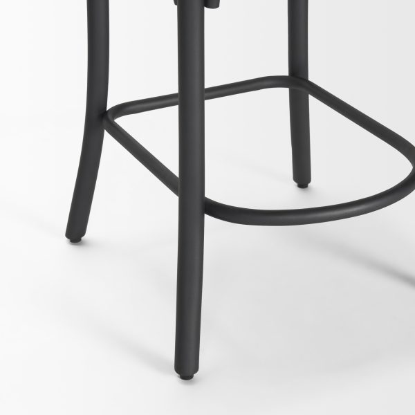 Etienne Light Brown Wood w Iron Metal Counter Stool 11
