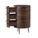 Etta Gray 3 Drawer Metal Leg Side Table 8 Etta Gray 3 Drawer Metal Leg Side Table
