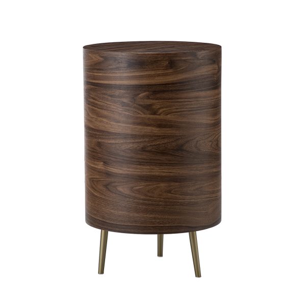 Etta Gray 3 Drawer Metal Leg Side Table 3