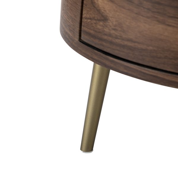 Etta Gray 3 Drawer Metal Leg Side Table 4