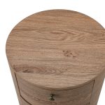 Etta Gray 3-Drawer Metal Leg Side Table End Table