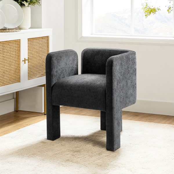 Eugen Charcoal Cutout Modern Dining Chair