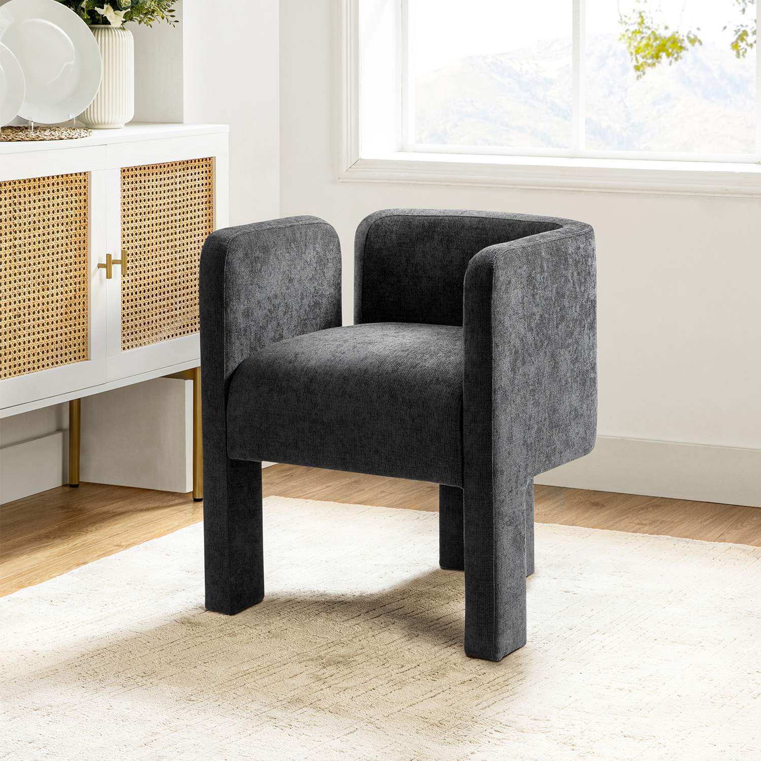 Eugen Charcoal Cutout Modern Dining Chair 1 Eugen Charcoal Cutout Modern Dining Chair
