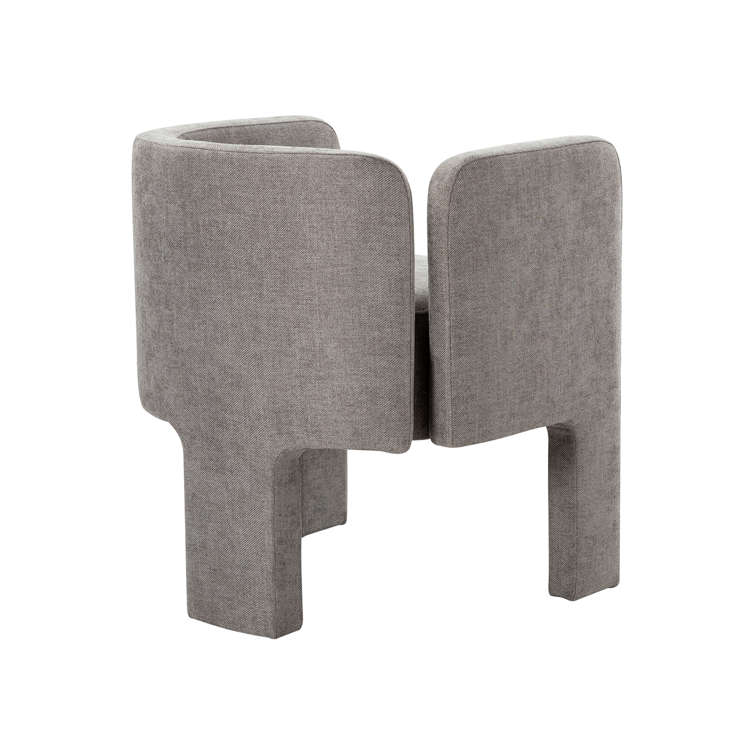 Eugen Grey Cutout Modern Dining Chair 3 Eugen Grey Cutout Modern Dining Chair - Image 3