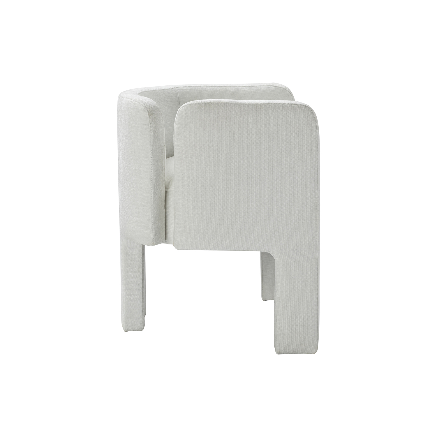 Eugen Ivory Cutout Modern Dining Chair 3 Eugen Ivory Cutout Modern Dining Chair - Image 3