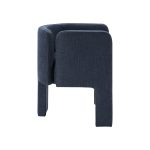Eugen Navy Modern Cutout Linen Dining Chair 8 Eugen Navy Modern Cutout Linen Dining Chair