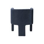 Eugen Navy Modern Cutout Linen Dining Chair 10 Eugen Navy Modern Cutout Linen Dining Chair