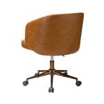 Eugene Camel Vegan Leather Channel Back Office Chair 8 Eugene Camel Vegan Leather Channel Back Office Chair