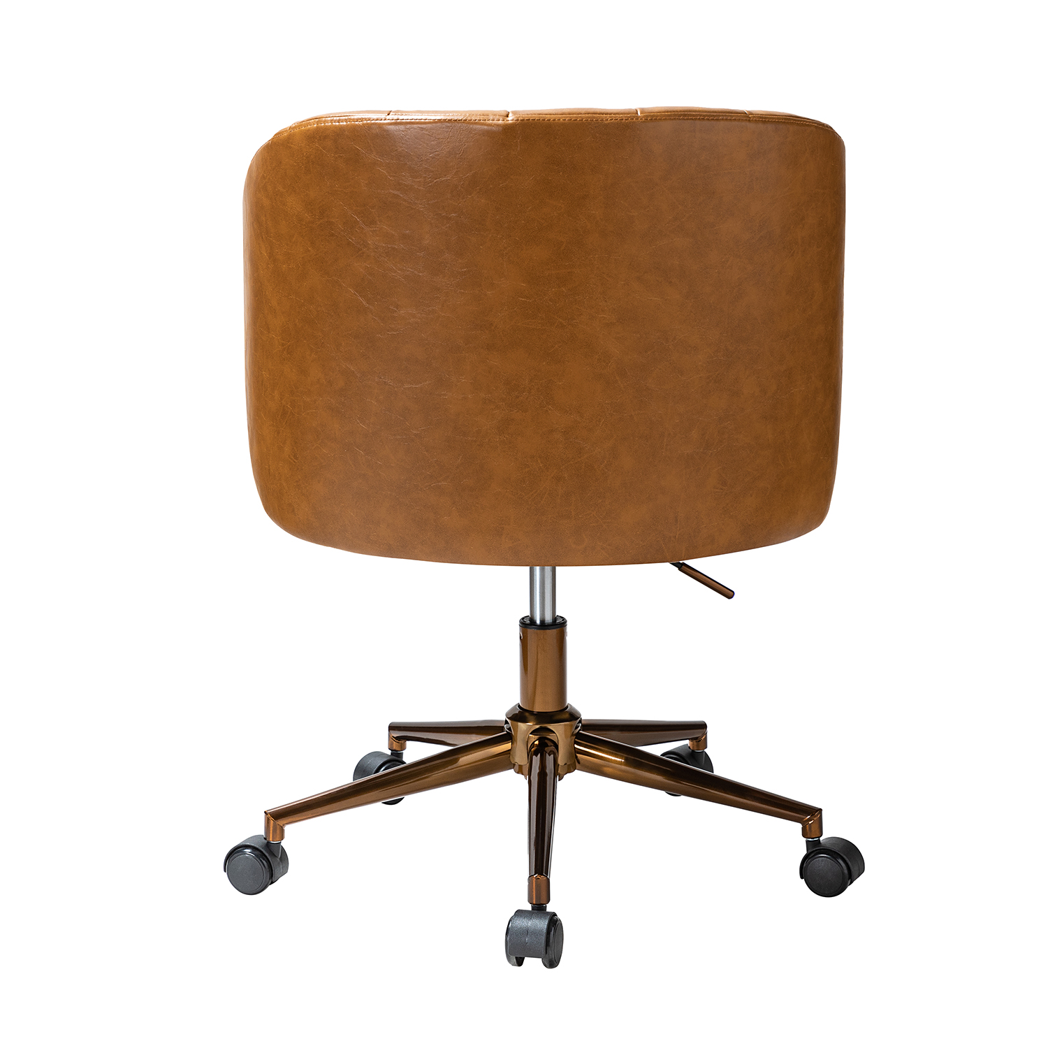 Eugene Camel Vegan Leather Channel Back Office Chair 4 Eugene Camel Vegan Leather Channel Back Office Chair - Image 4