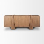 Eula Medium Brown Wood 4-Door Sideboard