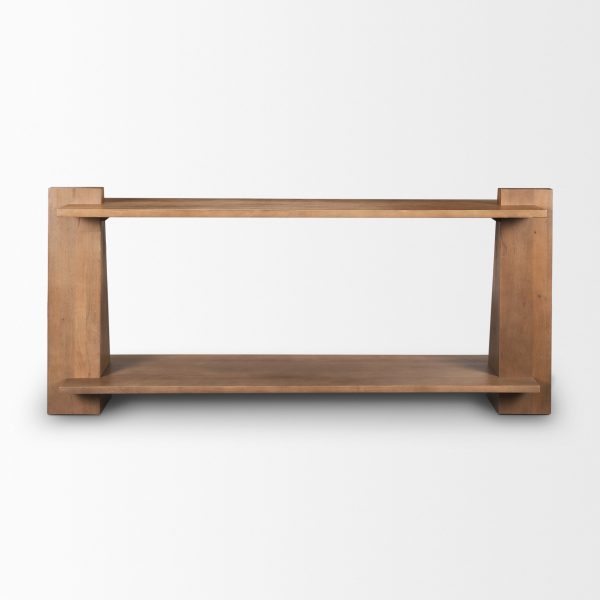 Eula Medium Brown Wood Console Table 3