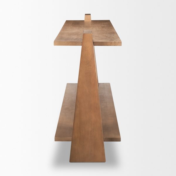 Eula Medium Brown Wood Console Table 4