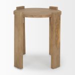 Evelyn Light Brown Round End/Side Table