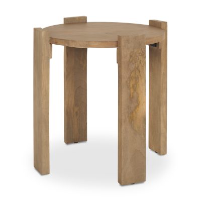 Evelyn Light Brown Round End/Side Table