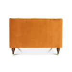 Burnt Orange Velvet Tufted Lounge Chair with Elegant Design 12 Burnt Orange Velvet Tufted Lounge Chair with Elegant Design