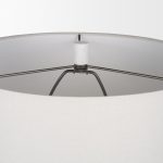 Everly 15.0L x 15.0W x 27.5H White Cement W/Beige Shade Table Lamp