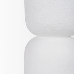 Everly 15.0L x 15.0W x 27.5H White Cement W/Beige Shade Table Lamp