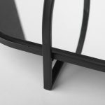 Evianna 30L x 7W x 7H Mirrored W/Black Metal Frame Tray