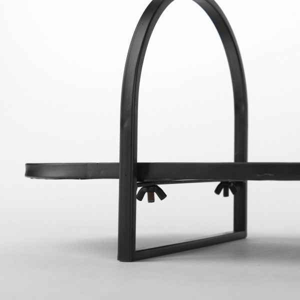 Evianna 30L x 7W x 7H Mirrored WBlack Metal Frame Tray 5